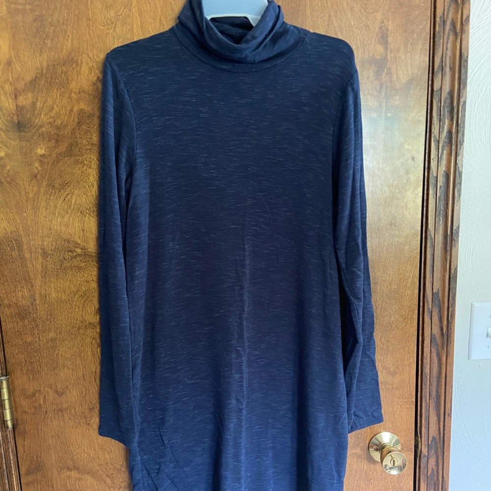 ABERCROMBIE AND FITCH - Blue Turtle Neck Dress - Size SMALL